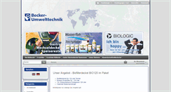 Desktop Screenshot of becker-umwelttechnik.de
