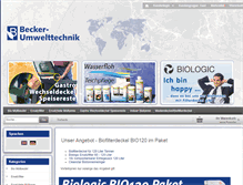 Tablet Screenshot of becker-umwelttechnik.de